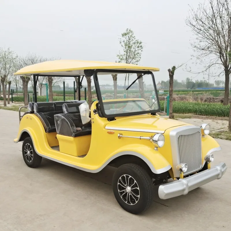 Prezzo Di Fabbrica 4 Ruote Auto Elettrica Retrò 72V 4000W Motore Classico Matrimonio Buggy Auto Adulto Elettrico Giro Turistico Golf Cart