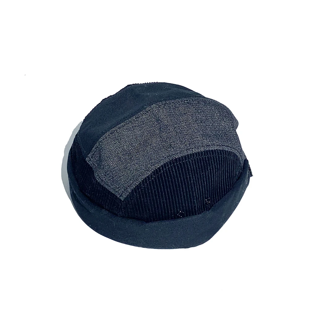 Splicing Brimless Balaclava Docker Miki Hat Men Women Melon Snapback Bomber Caps Cagoule Homme Skullcap