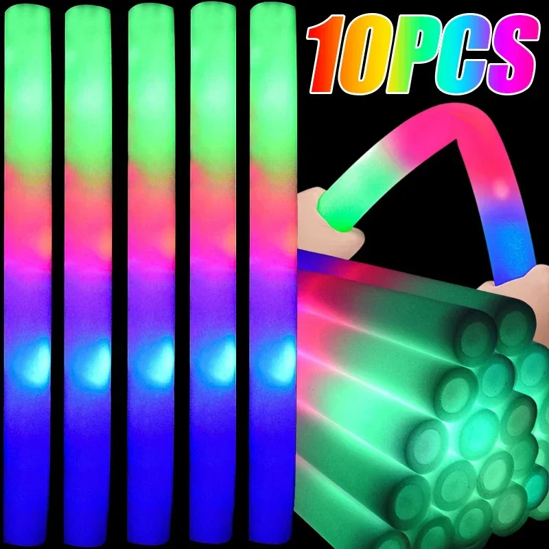 Bastoncini Luminosi A Led Bastoncini Lampeggianti In Schiuma Luminosa Cheer Tube Bastoncini Luminosi Scuri Per La Festa Di Concerti Di Nozze Forniture