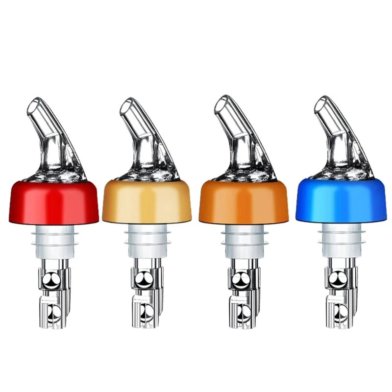 

4 Pcs Measured Bottle Pourer Wine and Cocktails Dispenser Bar Tool Durable 667A