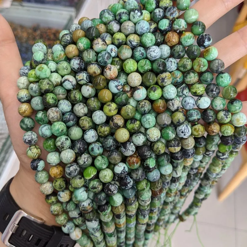 DIY 쥬얼리 목걸이용 루즈 비즈, Variscite 라운드, 6mm, 8mm, 10mm..