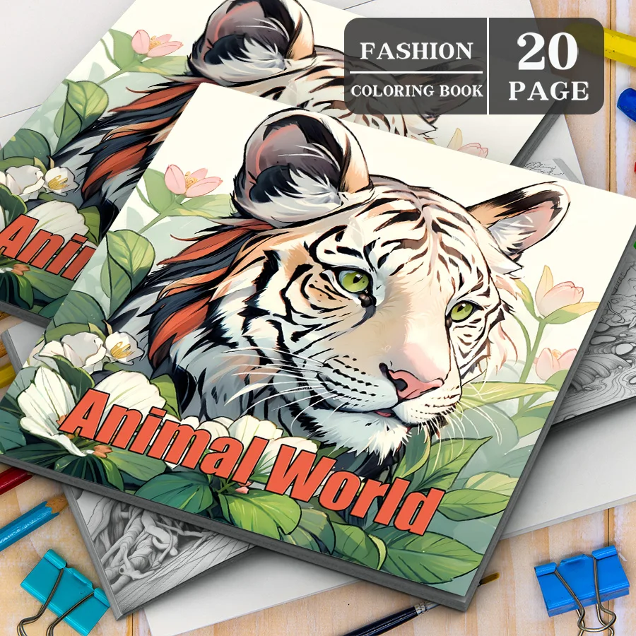 Animal World Colouring Book Adult Picture Book Original Design 2
