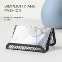 Metal Mesh Business Card Holder, Name Card Stand for Office Business Card Display 50 Cards Organizer, 12 Packs 1