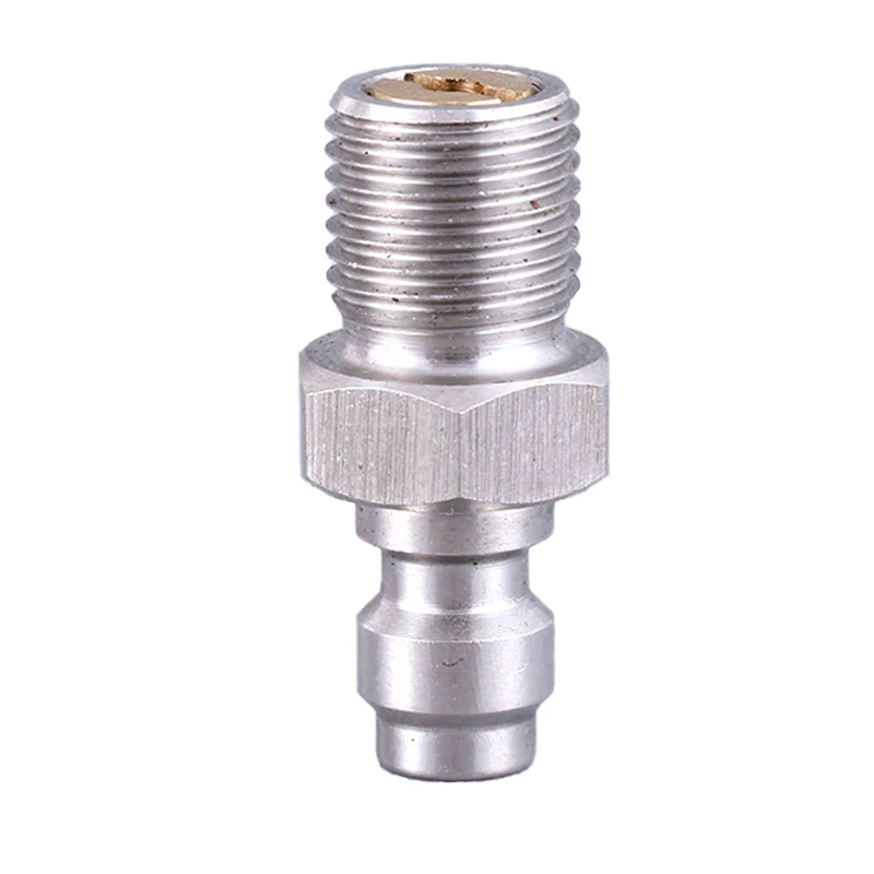 Stainless Steel PCP Paintball Pneumatic Quick Coupler 8MM M10x1 Male Plug Adapter Fittings Coupling 1/8NPT 1/8BSPP Air Refilling