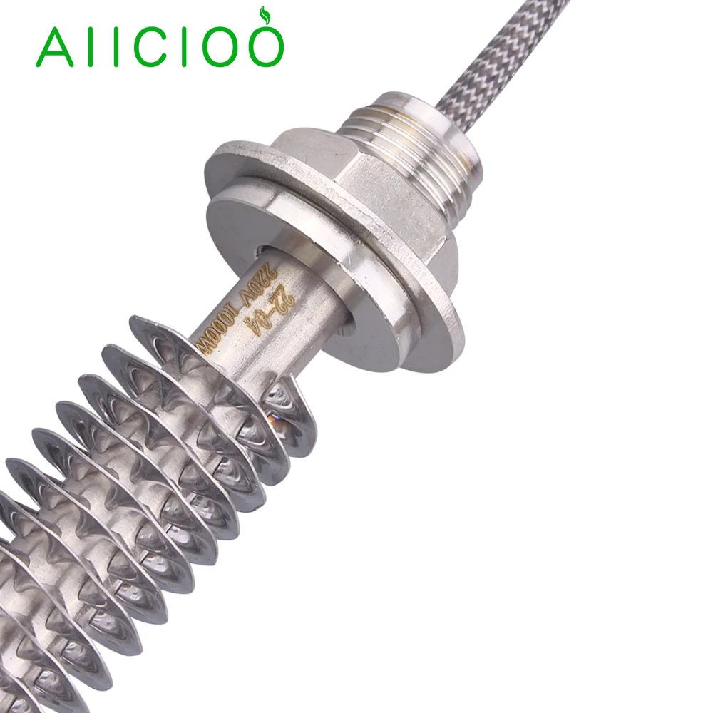 Cartridge Heaters 220V Electric Exchanger Finned Heater Air Heating Element Cartridge Radiator M18 Thread 300W 500W 800W 1KW