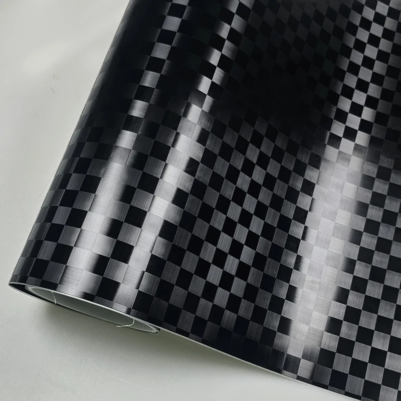 Cosmic Hex Black Carbon Fiber Vinyl Wrap for Vehicle Interior & Exterior