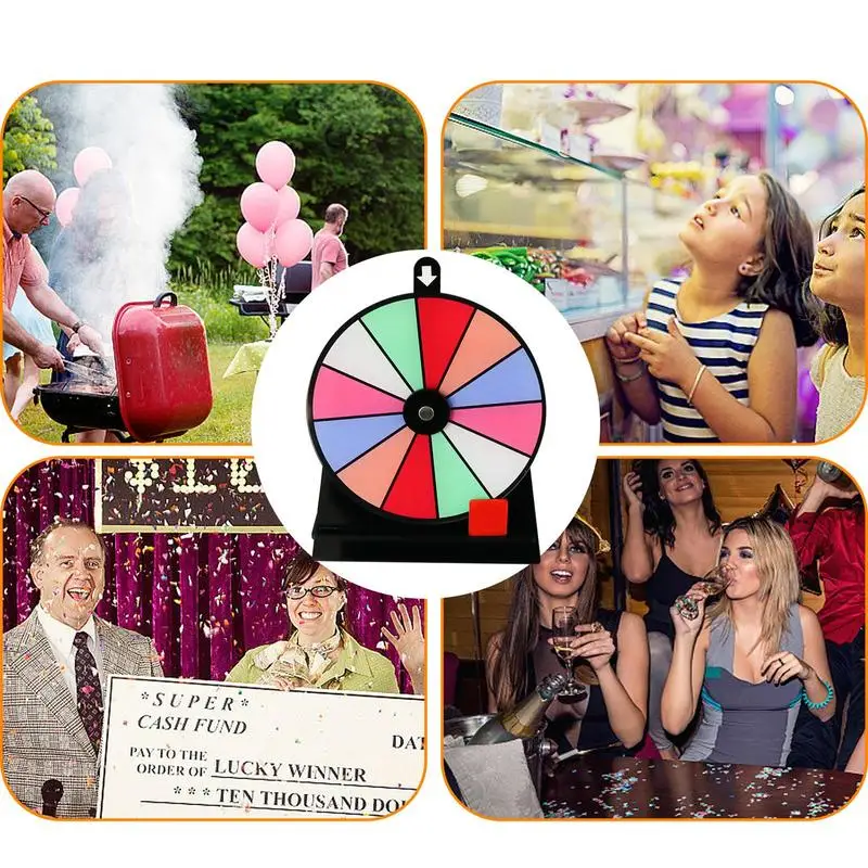 Spinning Prize Wheel Tabletop Roulette Spinner With Marker And Eraser Carnival Fortune