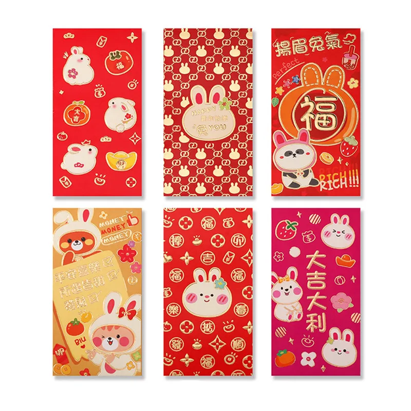 Chinese New Year Red Envelopes 2023 Rabbit  Red Packet Envelope 2023 -  Hongbao/red Envelopes - Aliexpress