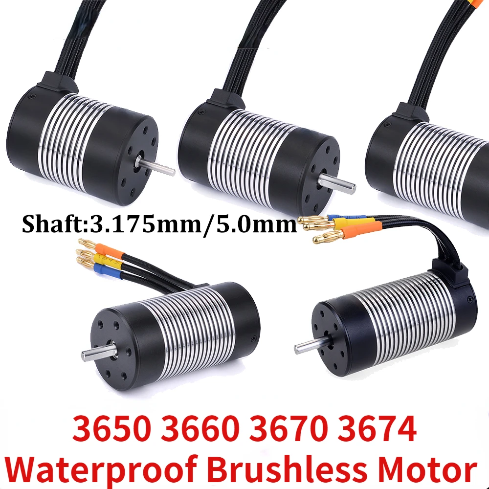 

E-Power Rc Car Motor 3650 3660 3670 3674 Brushless Motor Waterproof Series Motors Boat 3.175mm Gear 1/10 1/12 Rc Car