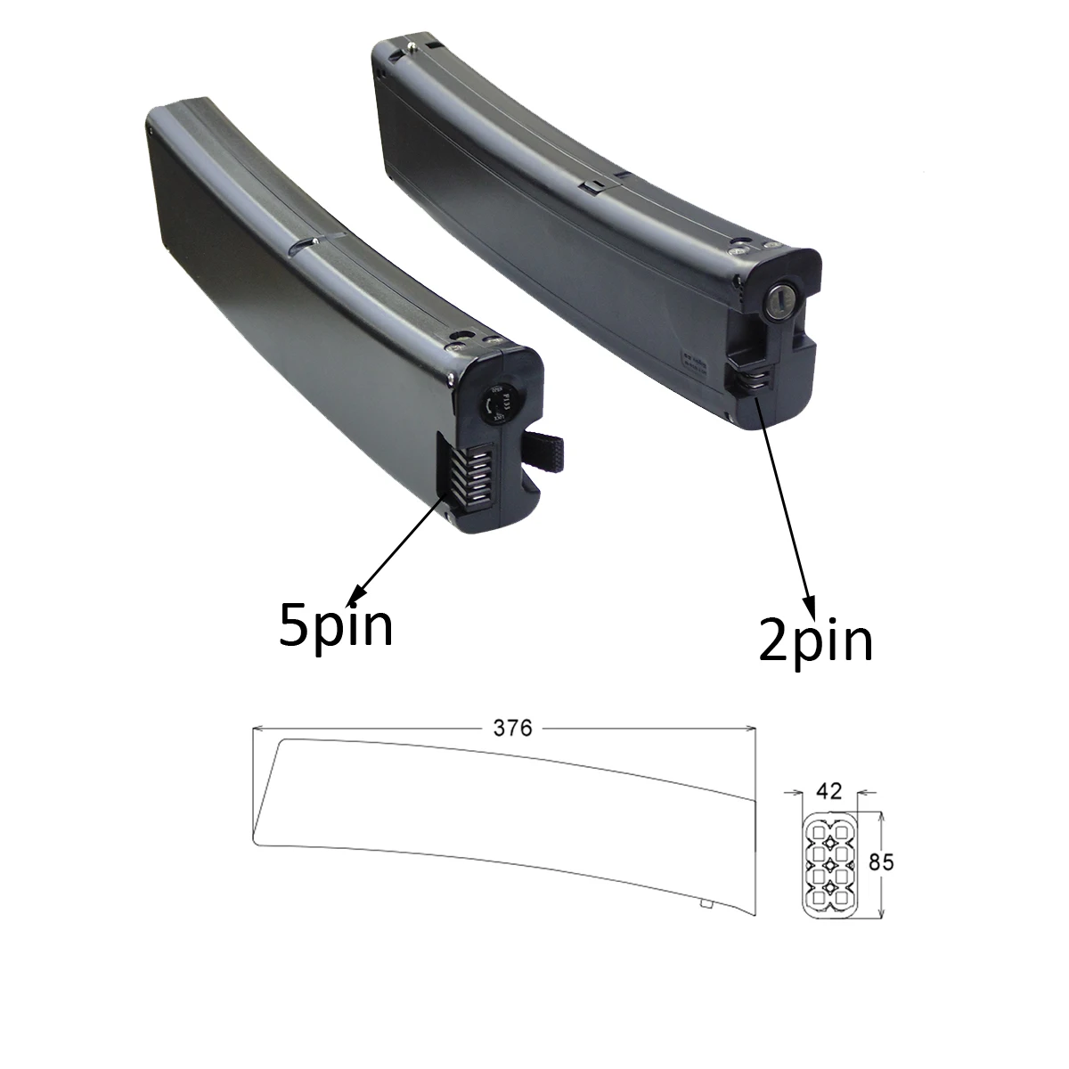 

Scimitar folding battery 36V 7.6Ah 9.6Ah 10.5Ah 250W 350W VeeBike F7 20Inch foldable ebike Replacement akku