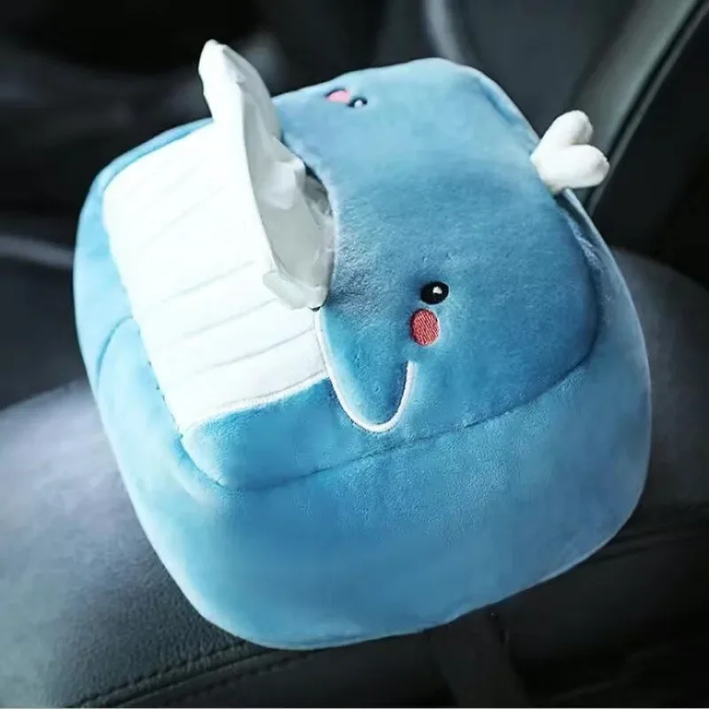 Cute Plush Car Tissue Box Cover Auto Armrest Holder