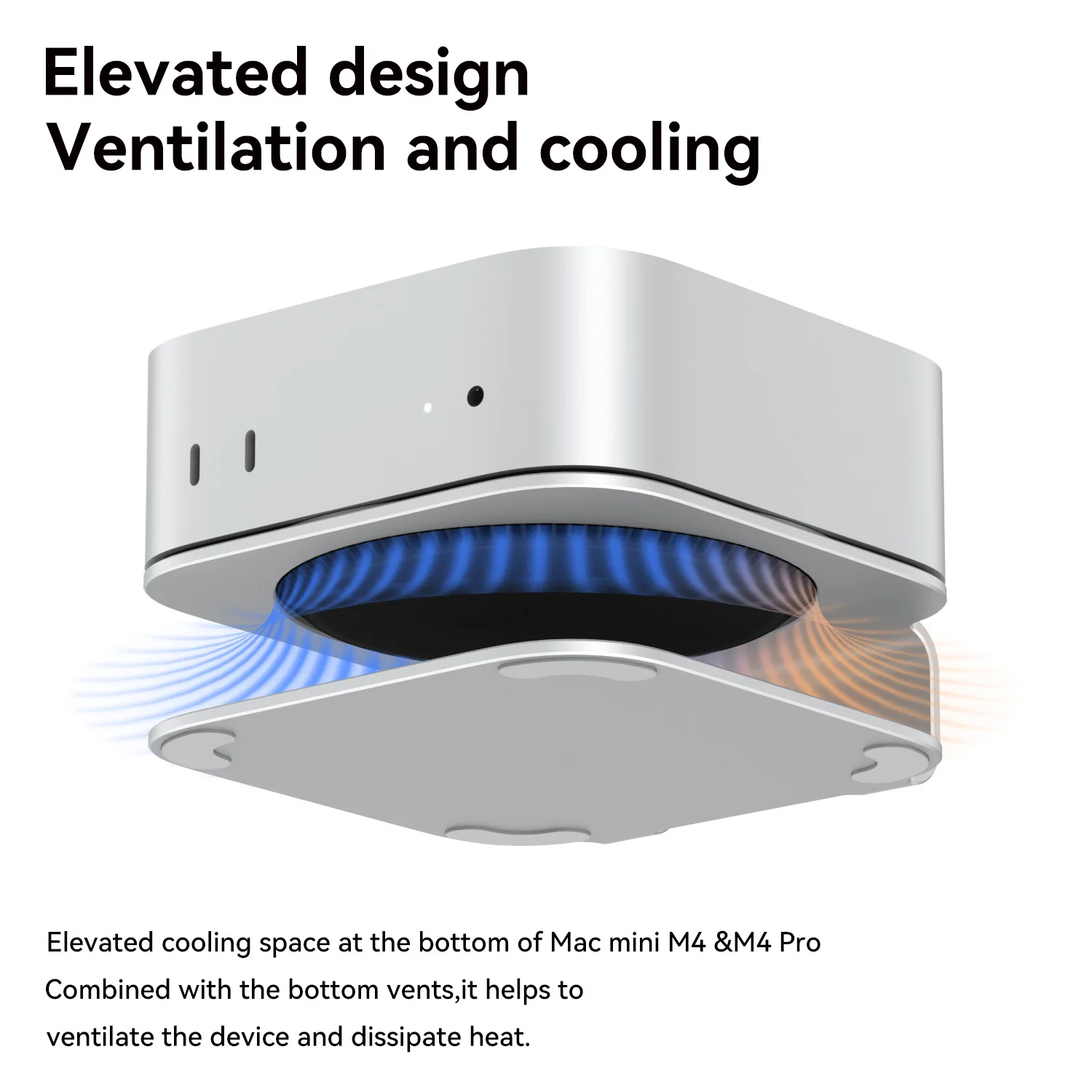 컬러리 데스크탑 스탠드 맥 미니 M4/M4 Pro용 스토리지 홀더 알루미늄 도크 방열 브래킷 쿨링 마운트 액세서리