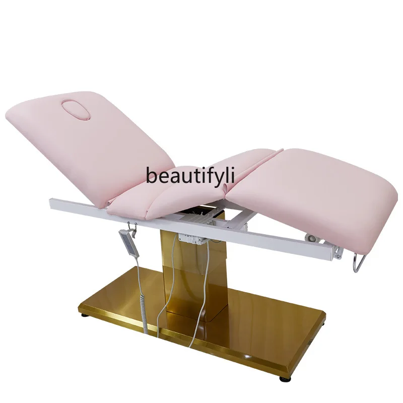 Pink Electric Beauty Bed Tattoo Couch Micro Plastic Body Lifting Folding Chair Medical Massage pink electric beauty bed tattoo couch micro plastic body lifting folding chair medical massage