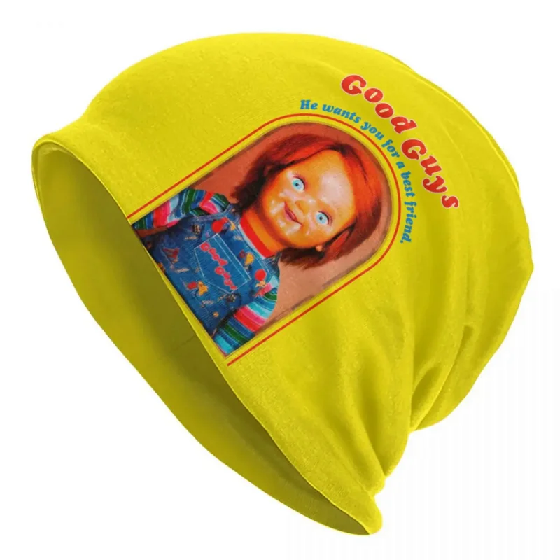 

Good Guys Chucky Skullies Beanies Caps Hip Hop Winter Warm Women Men Knitted Hats Unisex Adult Child's Play Doll Bonnet Hats