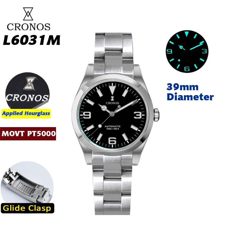 CRONOS クロノス Cronos EX Diver Mechanical Men Watch 39mm Automatic PT5000