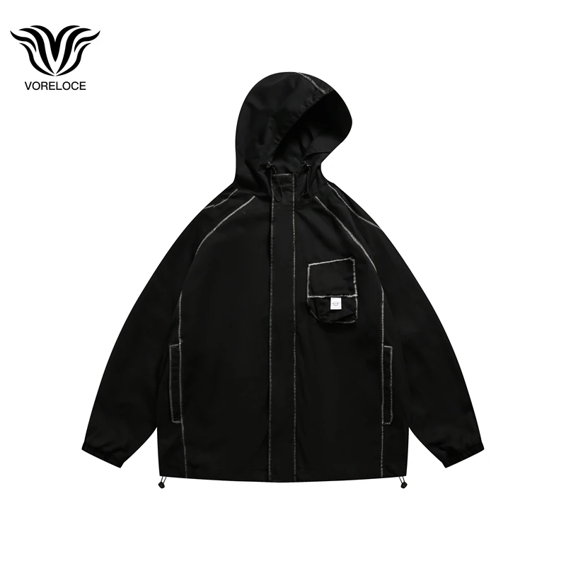 

Oversized Loose Hooded Cotton Jacket Fall Brand New Outdoor Clothing Men's Harajuku Original Personality Japanese Casual Coat
