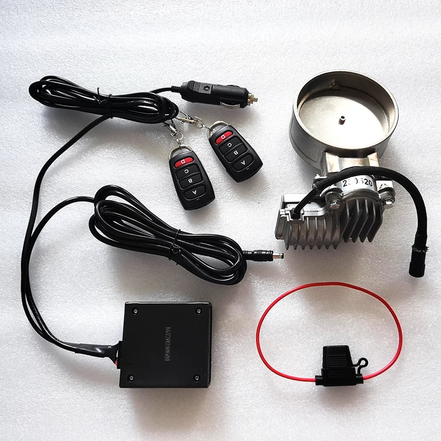 Exhaust Electric Cutout Kit Car Sounds Valve Remote Control System Stainless Steel 2.0 To 3.5 Inch Adjustable