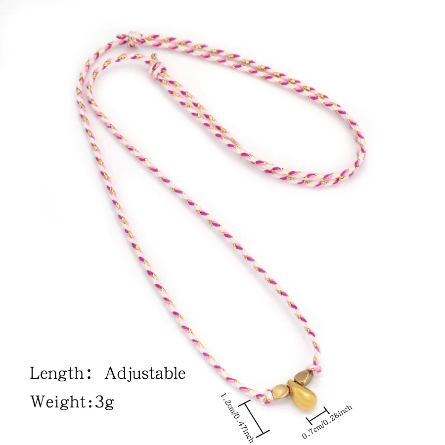 Stainless Steel Water Droplet Pendant Necklace for Women