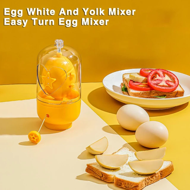 Egg Yolk Mixer Egg White Yolk Mixer Hand Pull Egg Yolk White Mixer Scrambler  Blender Spinner