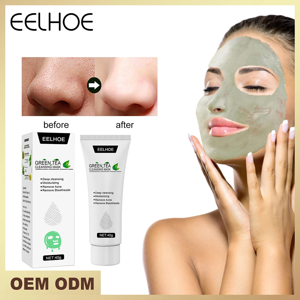 

Green Tea Moisturizing Tearing Facial Mask Deep Cleaning Blackhead Acne Removing Moisturizing Shrinking Pore Facial Mask