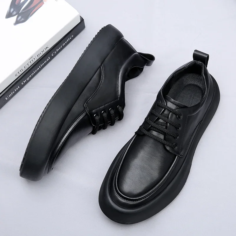

Designer Brand Little White Shoes Men's Fashion Casual Shoes Thick Sole Lace Up Men's Sports Shoes Outdoor Jogging Shoes