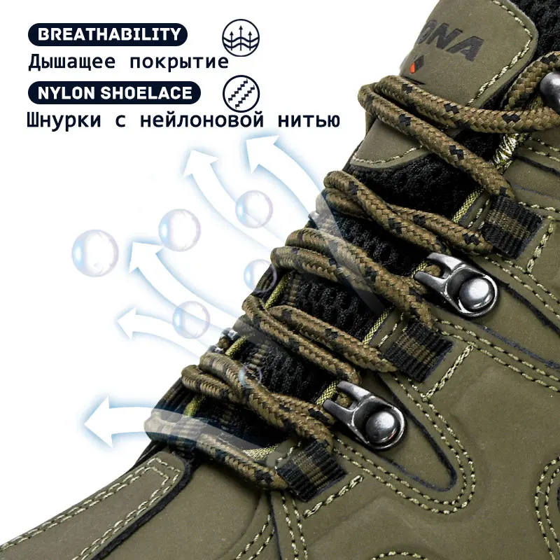 BONA Classics Style Men hiking shoes Lace Up Men Sport Shoes Outdoor Jogging Trekking Sneakers