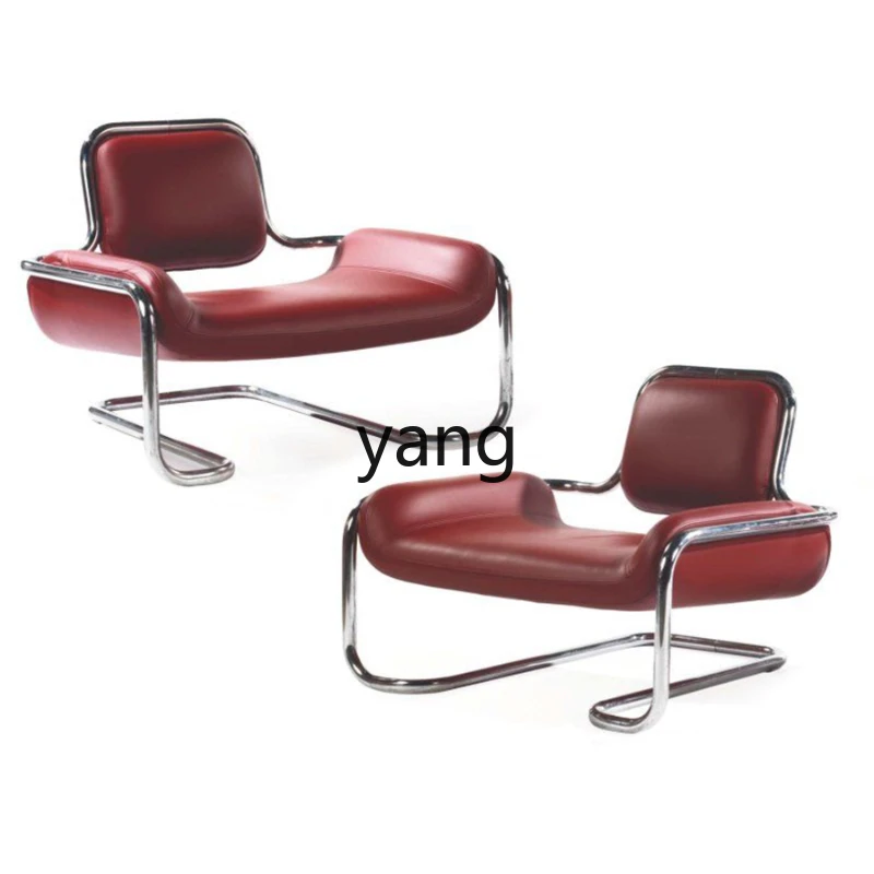 

CX Mid-Ancient Curved Special-Shaped Convex Chair Hardware Living Room Simple and Light Luxury Personalized Backrest Armchair