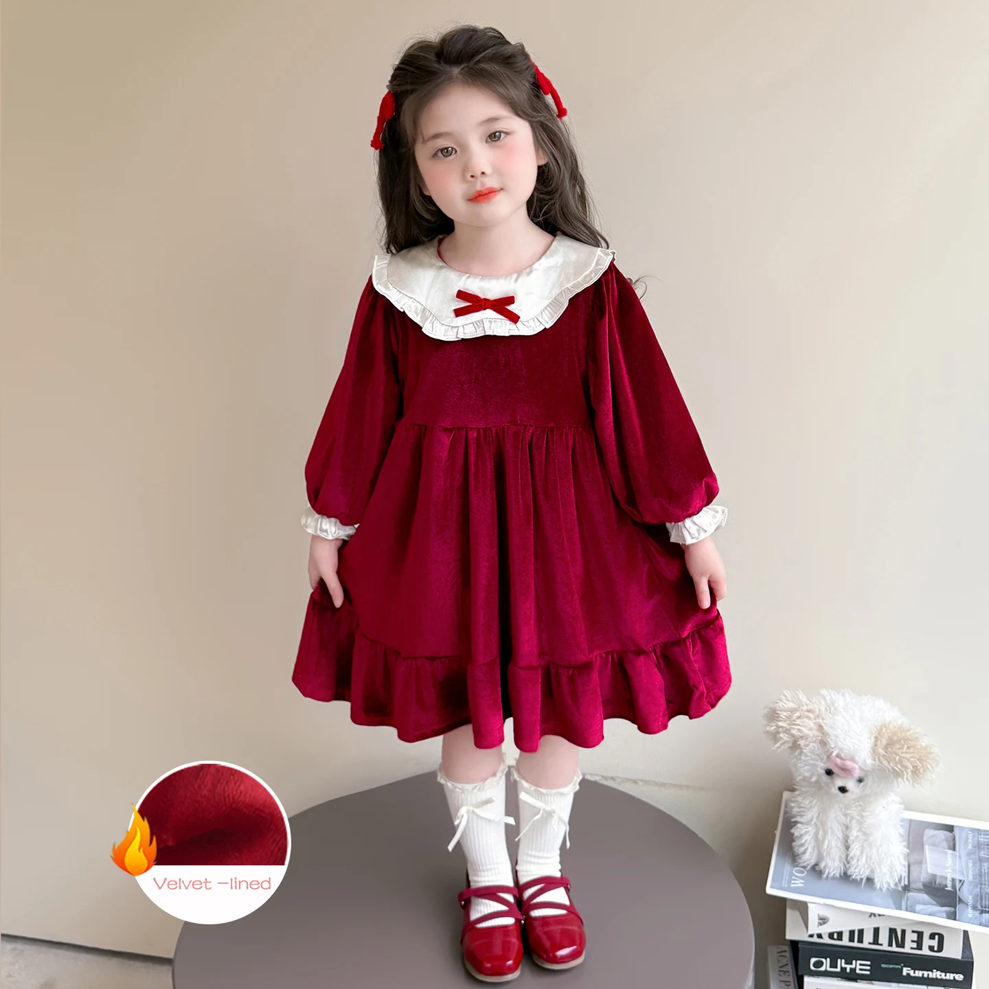 Frock Design Baby Girl Velvet Winter Frocks For Girls Girls' Corduroy New  Year Dress Red Baby Infant Velvet Lined Winter Dress Christmas New Year  Party Gown Dresses For Kids 18M-9Y AliExpress 1501