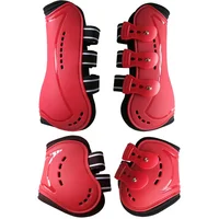 4 Pcs Adjustable Horse Boot Equestrian Jumping Legs Protection Gears Protection Equestrian Tendon Horse Hock Brace 1