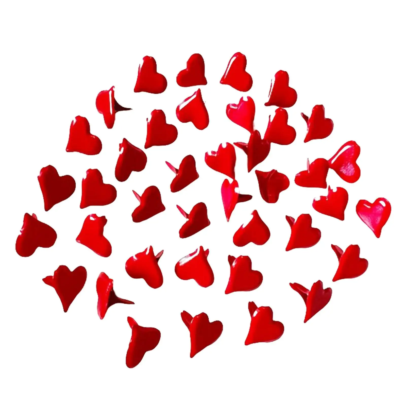 200Pcs Metal Mini Brads Handmade Embellishment Decorative Heart Shaped Paper Fasteners for Scrapbook Crafts Supplies Accessories Metal Brads Scrapbooking Decoration