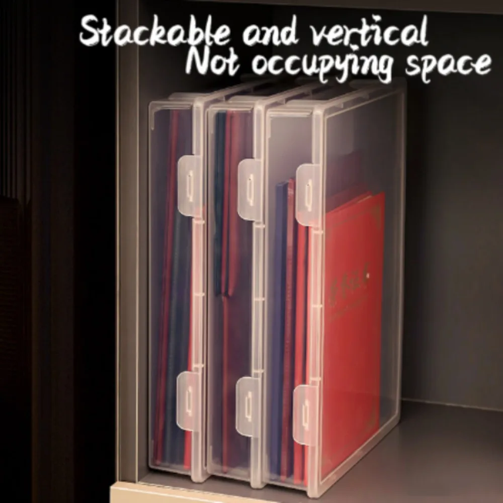 New Plastic Document Organizer Square Shape Clear A4 Organizing Box Storage Box