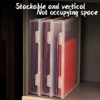 New Plastic Document Organizer Square Shape Clear A4 Organizing Box Storage Box 2