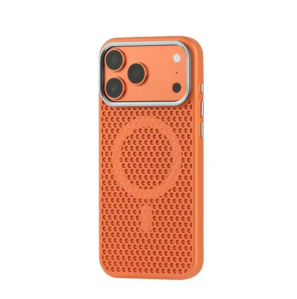 Honeycomb Magnetic Cooling Case with Heat Dissipation and Wireless Charging Compatibility