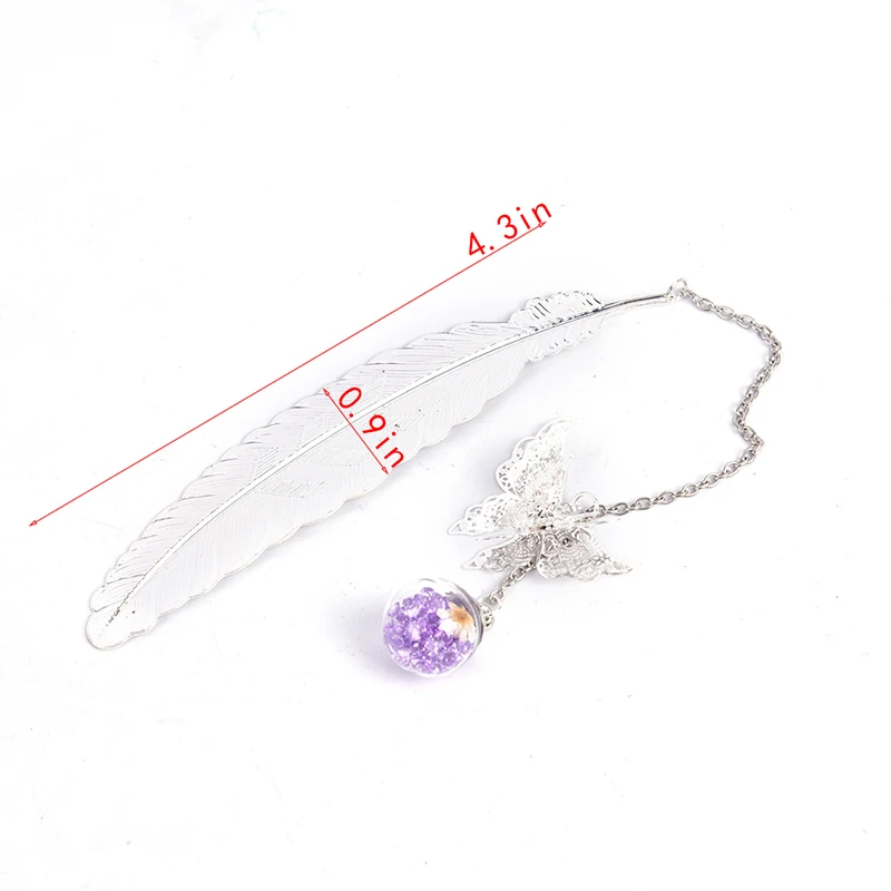 고전 중국 스타일 금속 깃털 책갈피, 창의적인 책 읽기, 예술 선물