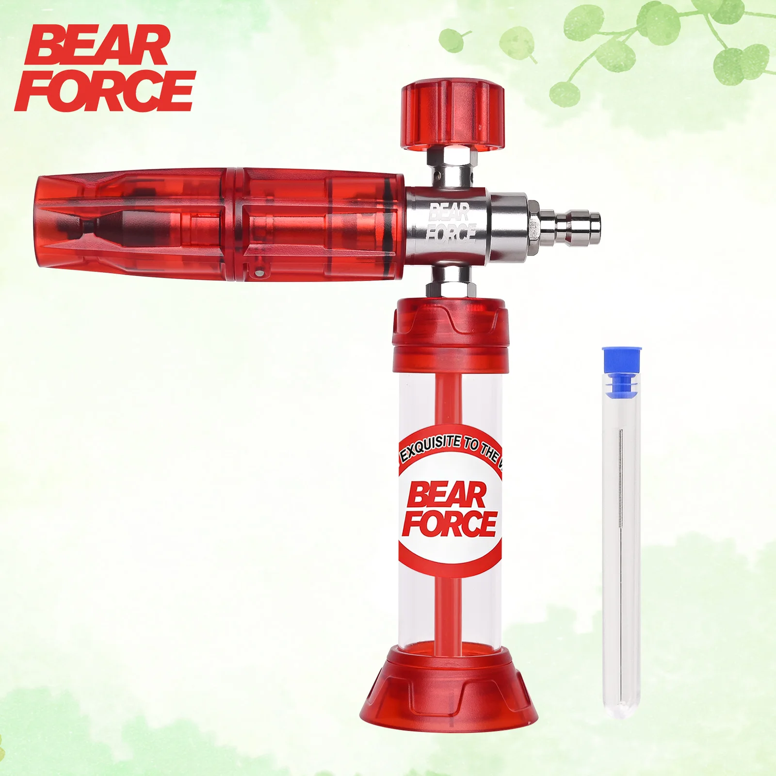 베어 포스 업그레이드 압력 미니 폼 캐논 프로 (1/4인치 퀵 커넥터, 360도 회..