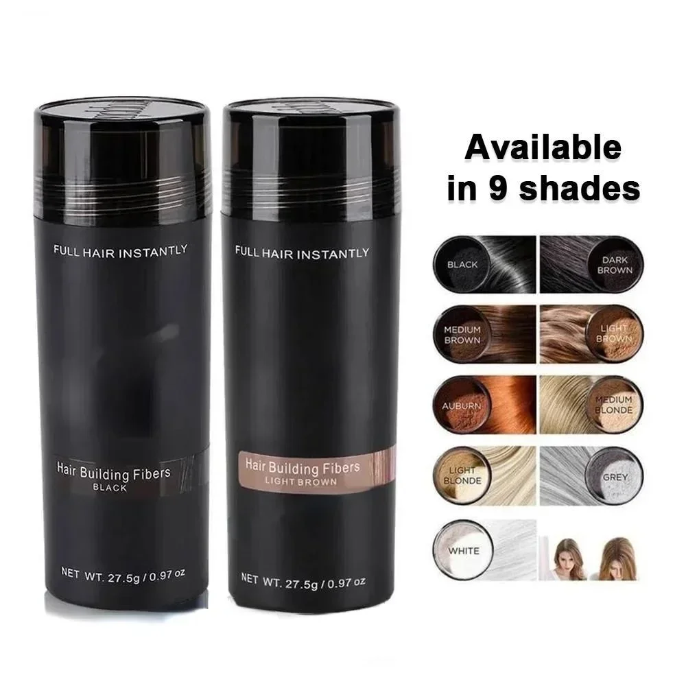 Keratin Hair Building Fibers 9 Color Hair Fibers Regrowth Powder Spray Loss Hairline Optimizer