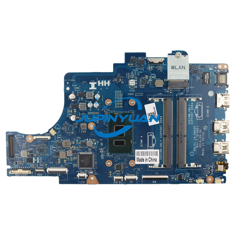 

For DELL Inspiron 15 5567 5767 P66F Laptop Motherboard CN-081YW5 081YW5 81YW5 BAL21 LA-D802P With I7-7500U DDR4 Fully Tested OK