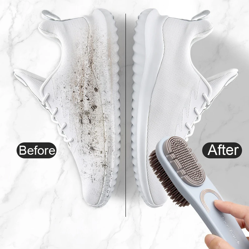 Double-sided Rubber Shoe Brush Soft Bristles Clothes Shoe Brushes Care Specialized Brush Waterproof Dirt Removal Cleaning Tool 5