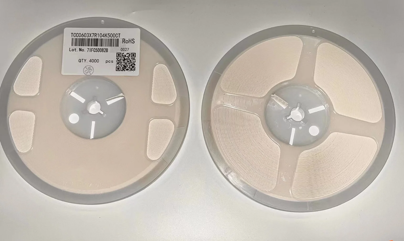 

4000PCS/ 0603 104K X7R 50V 10% 1608 100NF X7R 50v MLCC NEW