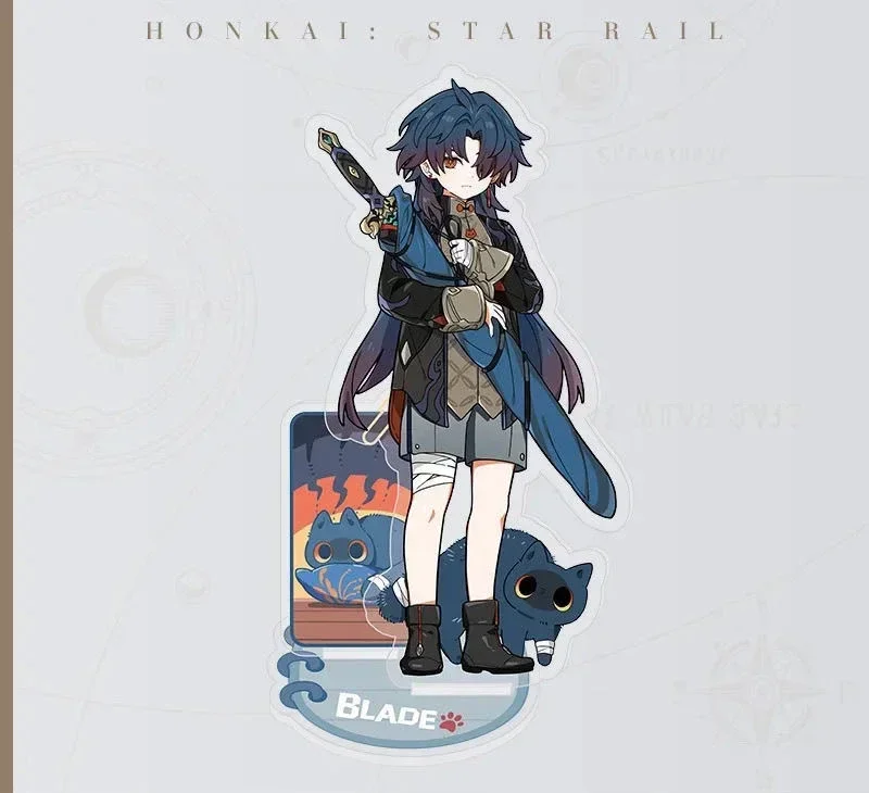 Honkai: Star Rail Acrylic Figure Stand - Blade & Kafka with Cats Desk Decor Ornament