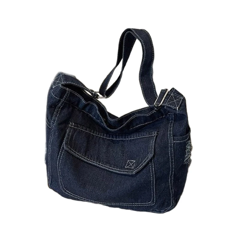 Denims Shoulder Bag for Women Large Capacity Messengers Bag Casual Crossbody Bag