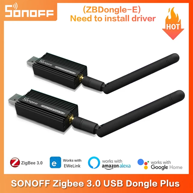 SONOFF Zigbee 3.0 USB Dongle Plus Gateway, Universal Zigbee USB Gateway  with Antenna for Home Assistant, Open HAB etc, Wireless Zigbee 3.0 USB  Adapter 