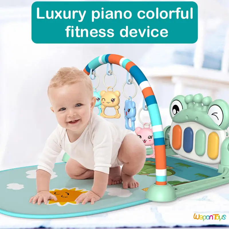 Baby Gym Play Mat Piano Cotton Mat Musical Light Activity Center For Infants Toddler Birthday Gift Play For Newborn