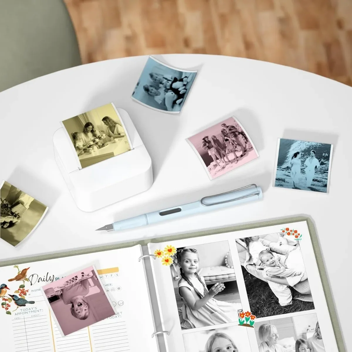 57mm Instant Camera Refill Print Paper White/Color Edge Thermal Paper HD Photo Compatible with All 57mm Pocket Thermal Printer