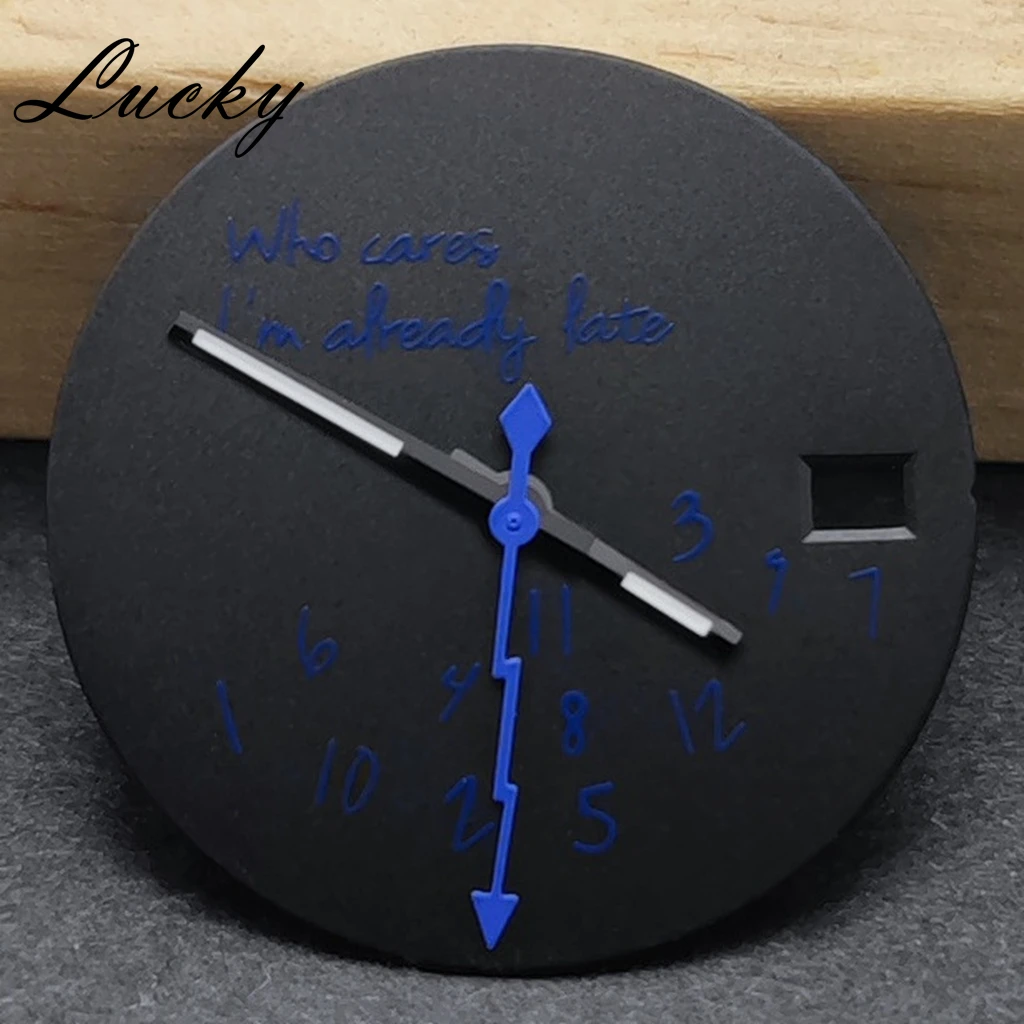 Elegant DIY Watch Dial Set - 28.5mm with Coordinated Hands - Who Cares, It's Already Late Design