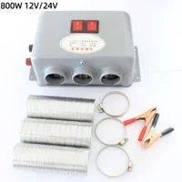 Chauffage électrique pour voiture, 12V, 24V, 800W, ventilateur de refroidissement, sèche-linge électrique Portable, désembuage, désembuage, dégivreur, camions, bateau 1