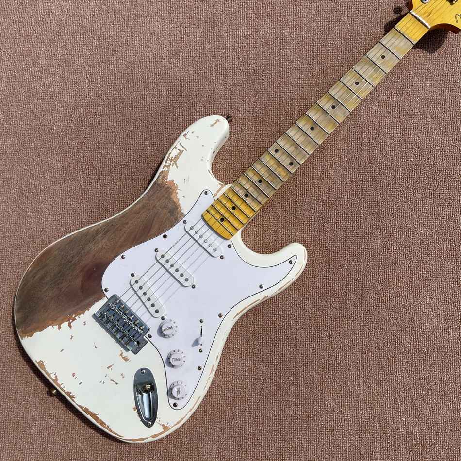 

Relic ST Electric Guitar, Maple fingerboard with curved groove, chrome hardware, free shipping