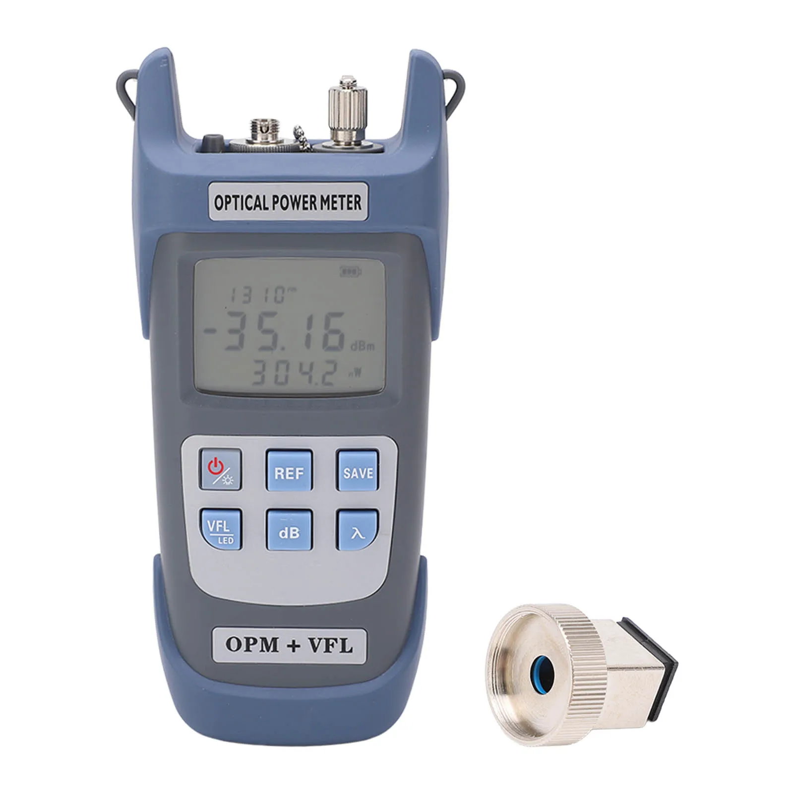 Optical Power Meter Self Calibration Fiber Optic Tester with FC Adapter