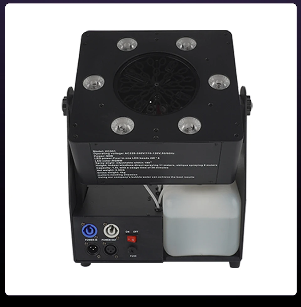 LED RGBW Bubble Machine DJ Outdoor 4In1 Bubble Machine DMX512 Stage Lighting Equ