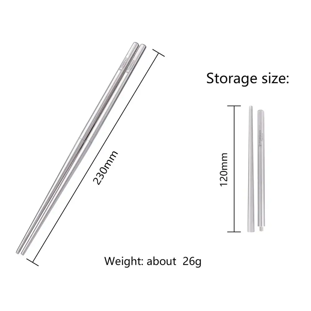 Tomshoo Titanium Foldable Chopsticks Ultra Light Outdoor Camping Tableware with Storage Bag Travel Cutlery Portable Utensils camping cutlery portable tableware portable cutlery titanium tableware